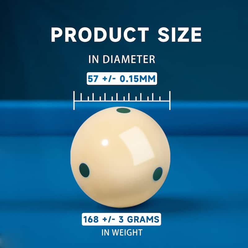 GSE™ 2-1/4"" Regulation Size Billiard Pool Cue Balls. Pro-Cup Practice/Training Cue Balls