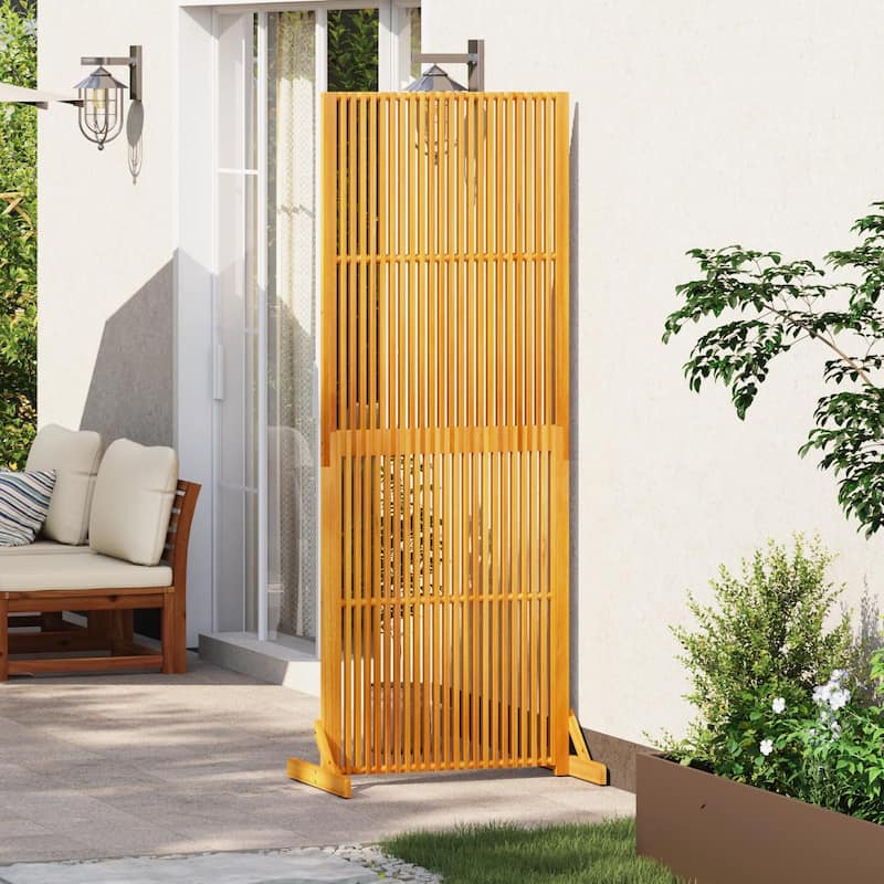 vidaXL Privacy Screen Indoor/Outdoor Solid Acacia Wood - 31.3 x 19.7 x 78.7