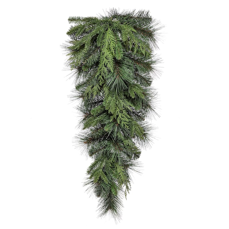 29" Uv Natural Touch Bristle Pine Evergreen Teardrop