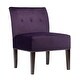 preview thumbnail 13 of 51, Samantha Indoor Living Room Velvet Slipper Chair by Sole Designs Amethyst