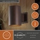 preview thumbnail 3 of 7, VAXCEL Chiasso 7.25 in. H 1-Light Bronze Outdoor Wall Sconce, Rust-Resistant Aluminum, Metal Shade, Dark Sky Compliant