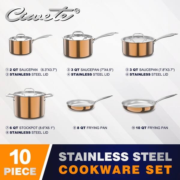 Pots and Pans Junior Kitchen Pots and Pans 10 Pieces Stainless Steel