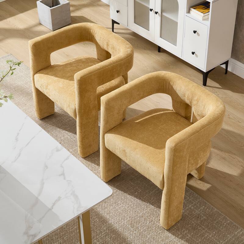 Comfortable Fabric Upholstered Dining Chair Set for Various Spaces