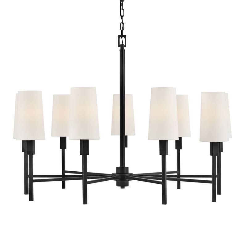 Hinkley Lighting 46456 Fenwick 9 Light 42" Wide Chandelier - Black