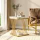 Option Faux Marble White+Gold