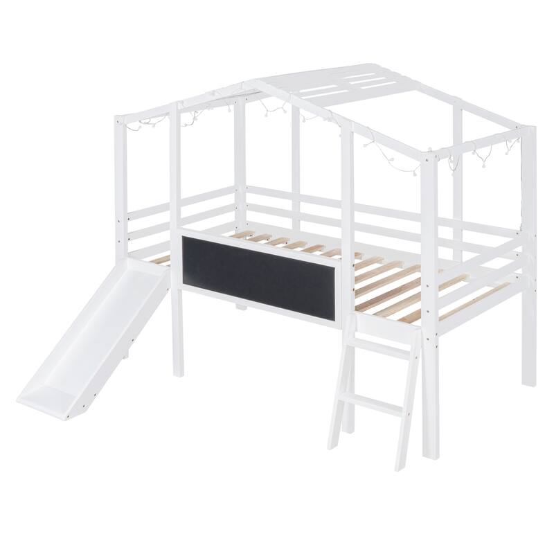 Loft Bed with Ladder and Slide