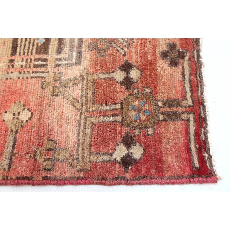 ECARPETGALLERY Hand-knotted Antalya Vintage Brown Wool Rug - 3'4 x 9'8