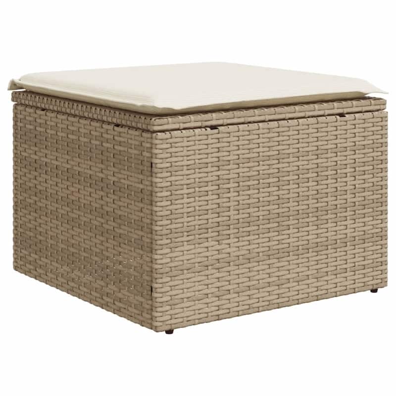 vidaXL Patio Sofa Set with Cushions Outdoor Furniture 9 Piece Poly Rattan