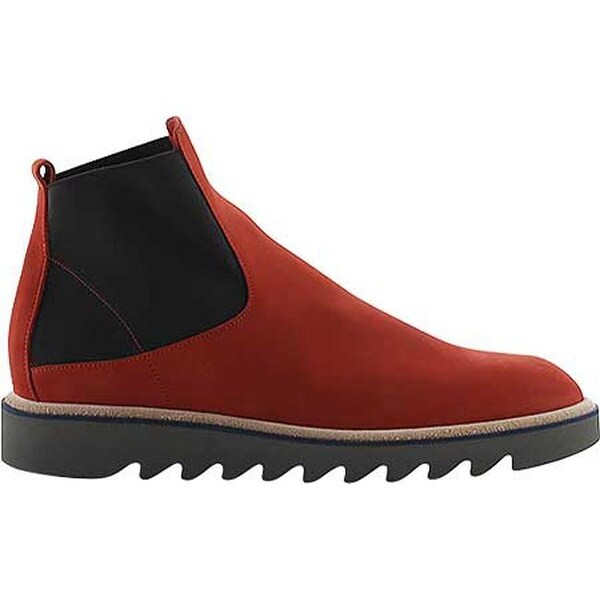 burgundy mid calf boots