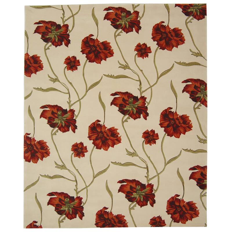 SAFAVIEH Handmade Mandarin Oliviera Country Floral Wool Rug