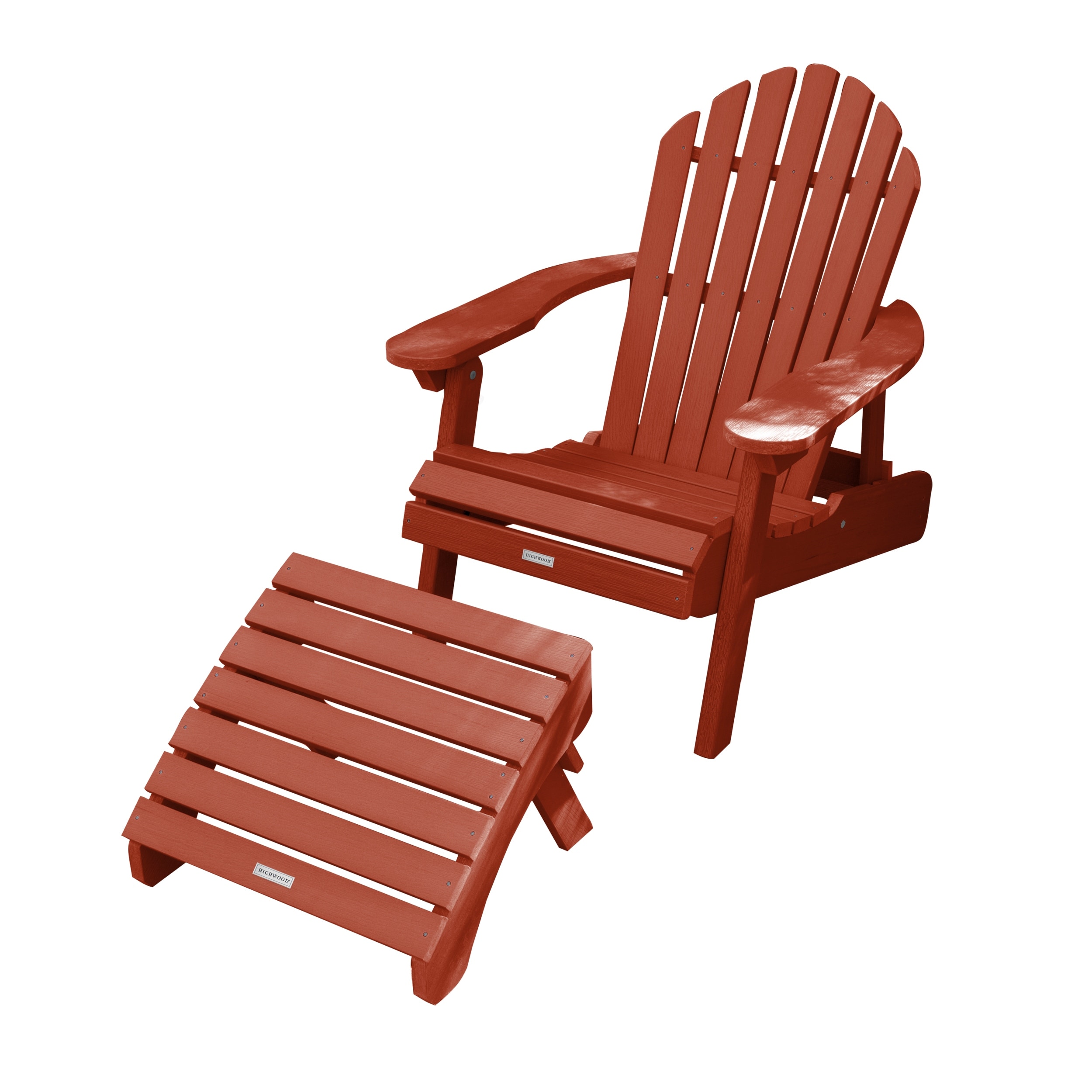 HIGHWOOD Folding Adirondack Chair and Folding Ottoman