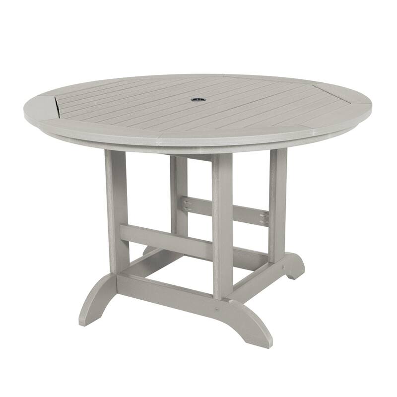 HIGHWOOD 48" Round Dining Height Outdoor Table - Harbor Gray