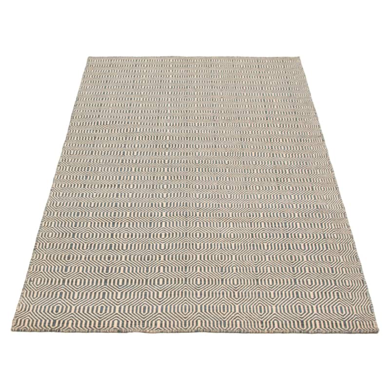 Nevada Blue Kilim 4'11" x 7'10" - 4'11 x 7'10