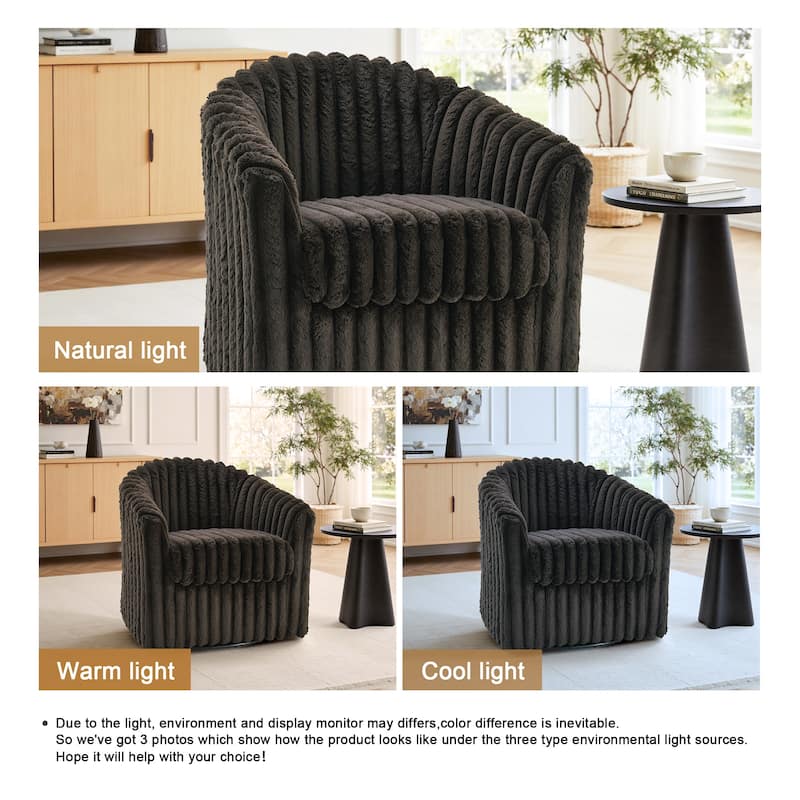 Single Sofa Armchair Swivel Barrel Chair