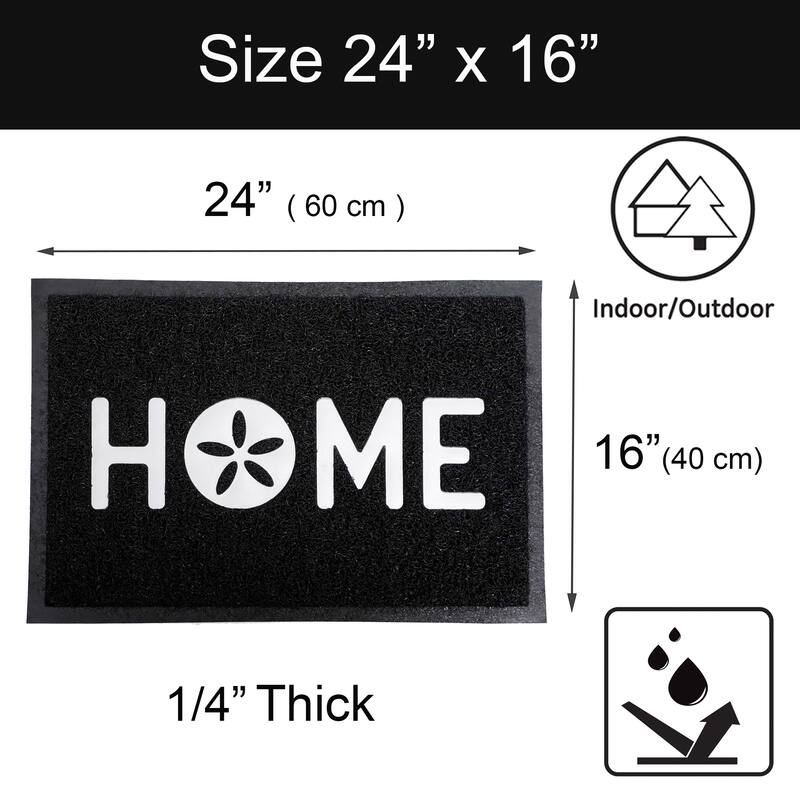 Welcome Outdoor Door Mat Non-Slip 100% Recycled PVC Rug