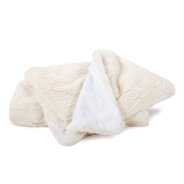 slide 2 of 5, Allan Andrews Faux Angora Throw