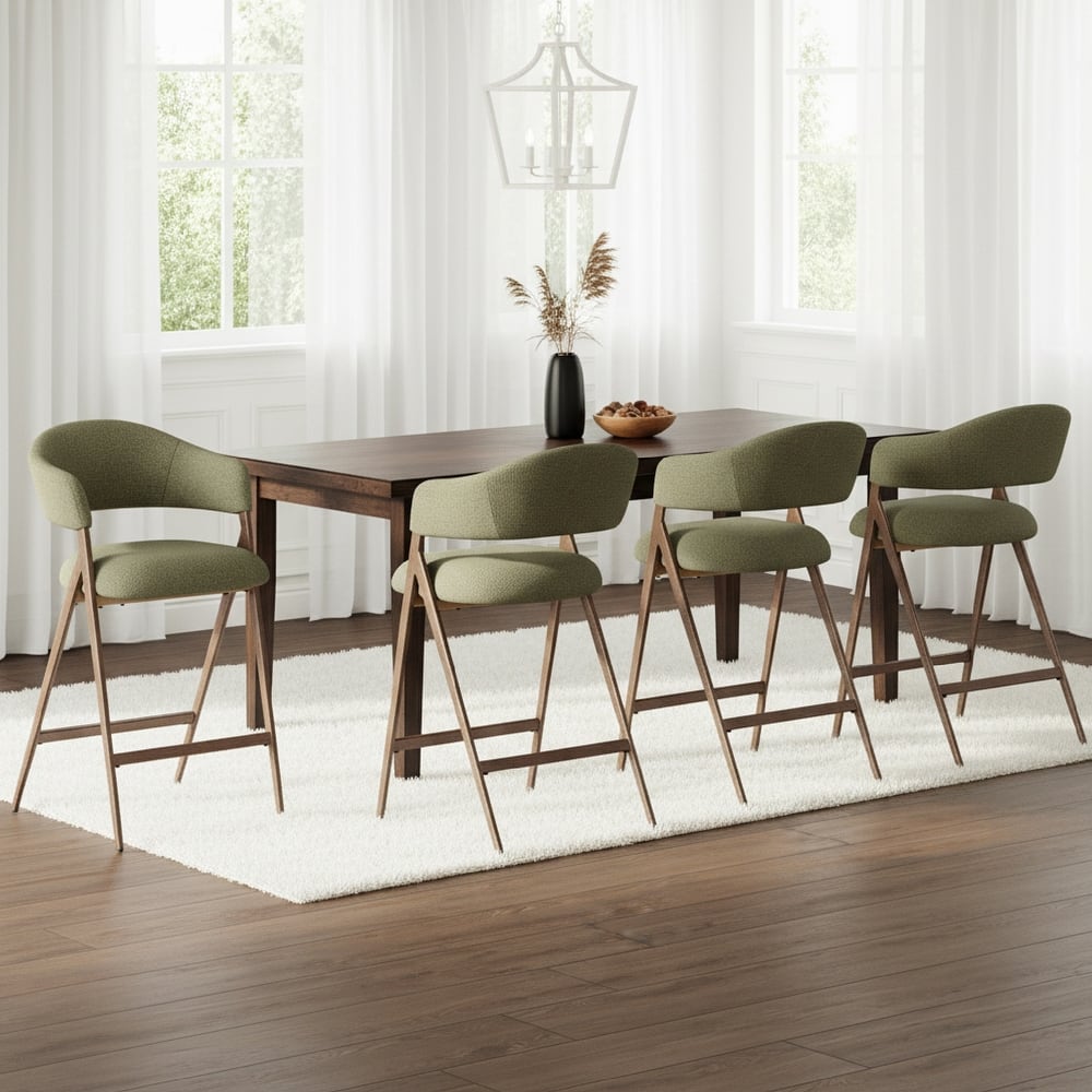RENEWLINE Bar Stools Height Counter Stools with Backrest&Footrest