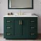 Option Green / White Quartz Top / Brushed Gold Hardware