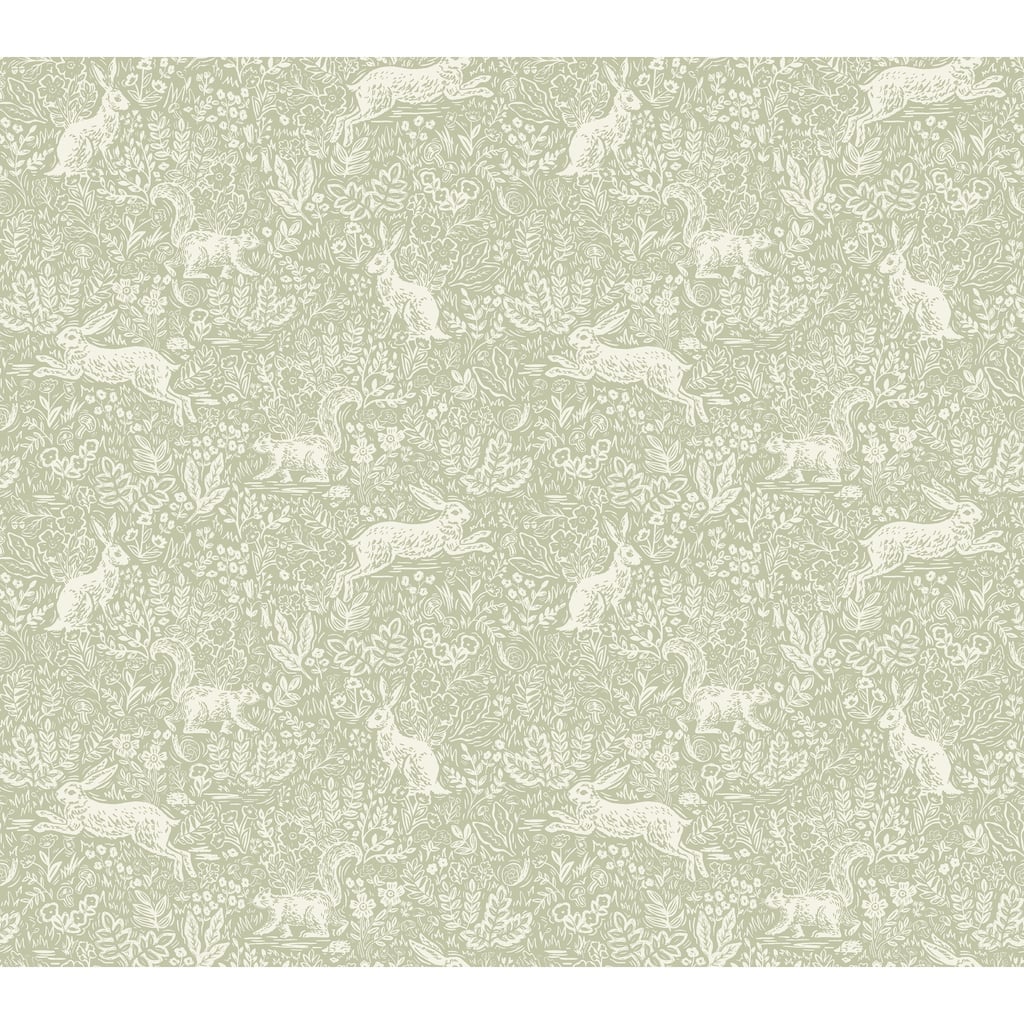 Rifle Paper Co. Fable Mint Peel and Stick Wallpaper