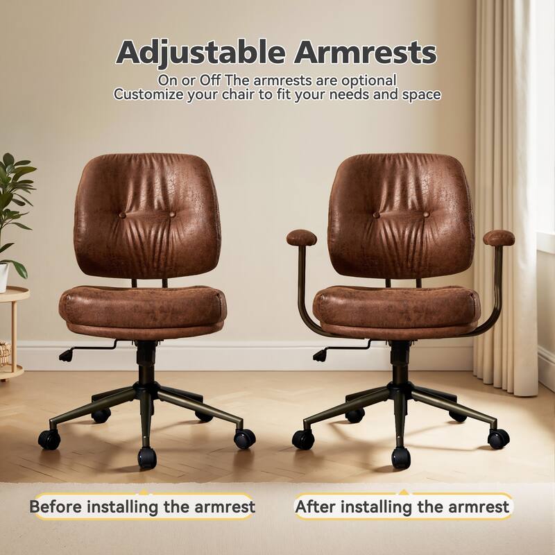 HOOOWOOO Modern Office Chair Adjustable Swivel Task Chair