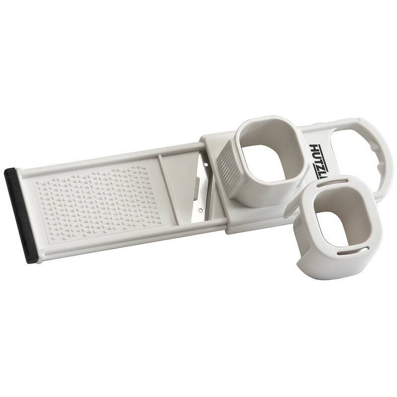 Hutzler Mini Mandoline Garlic Slicer / Shredder - White