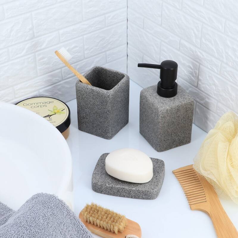 Granite Collection Bathroom Accessory Set-4 pieces