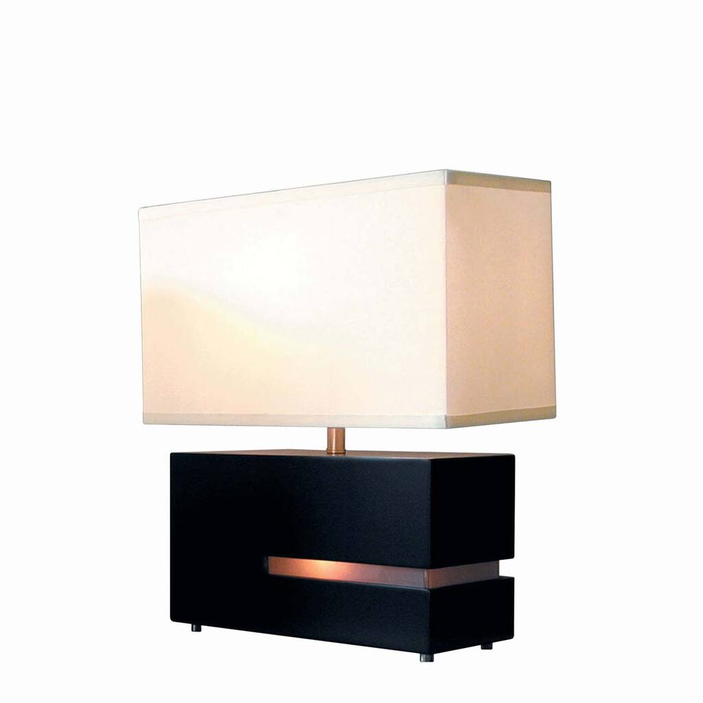 Zen 19" Reclining Table Lamp in Espresso and Brushed Nickel