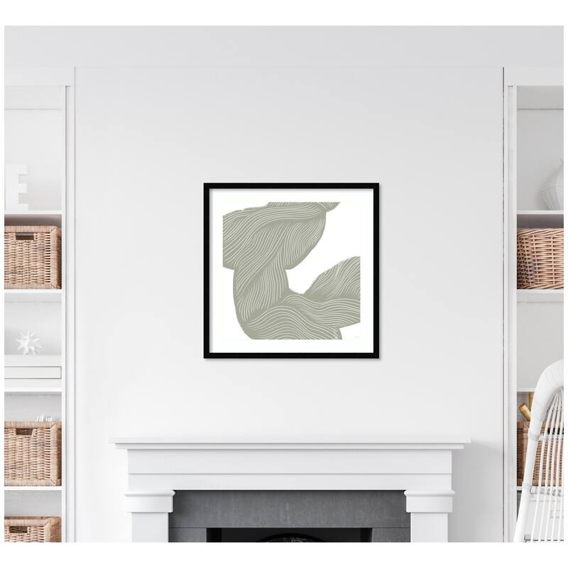 Kate and Laurel Movement Lines by Gabrielly Guedes Framed Wall Art Print