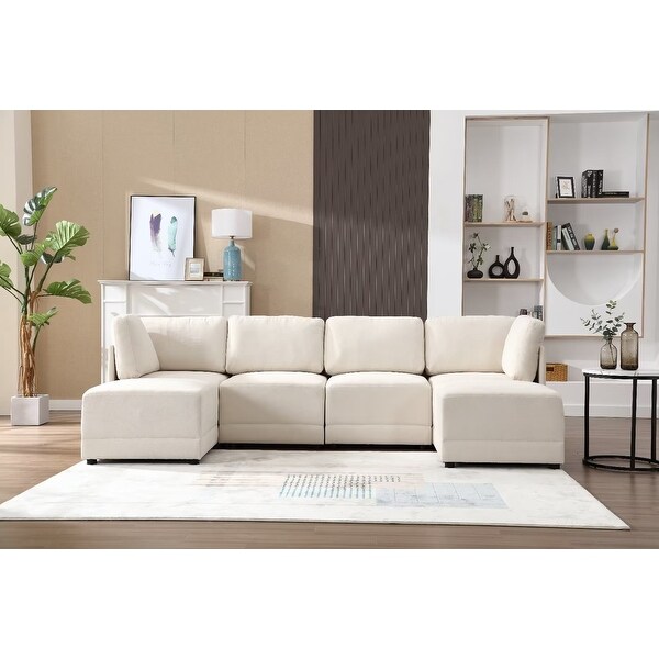 Restore 4-Piece Vegan Leather Sectional Sofa - On Sale - Bed Bath ...