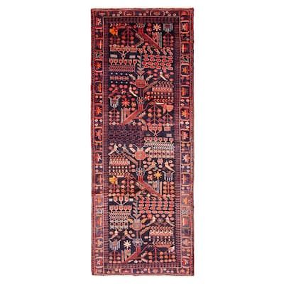 ECARPETGALLERY Hand-knotted Anadol Navy Wool Rug - 3'7 x 9'7