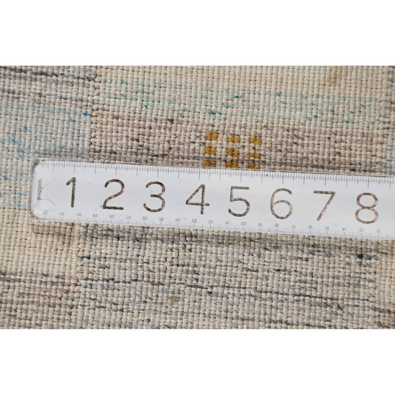 All-Over Tribal Gabbeh Indian Area Rug Hand-Knotted Wool Carpet - 4'9"x 6'6"