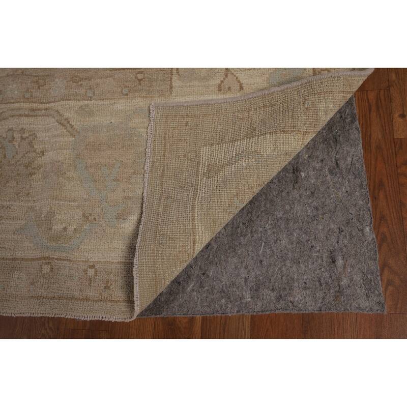 Earth Tone Vegetable Dye Oushak Area Rug Hand-Knotted Wool Carpet - 8'2"x 9'8"