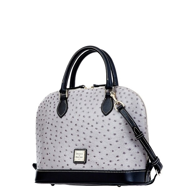dooney & bourke ostrich zip zip satchel