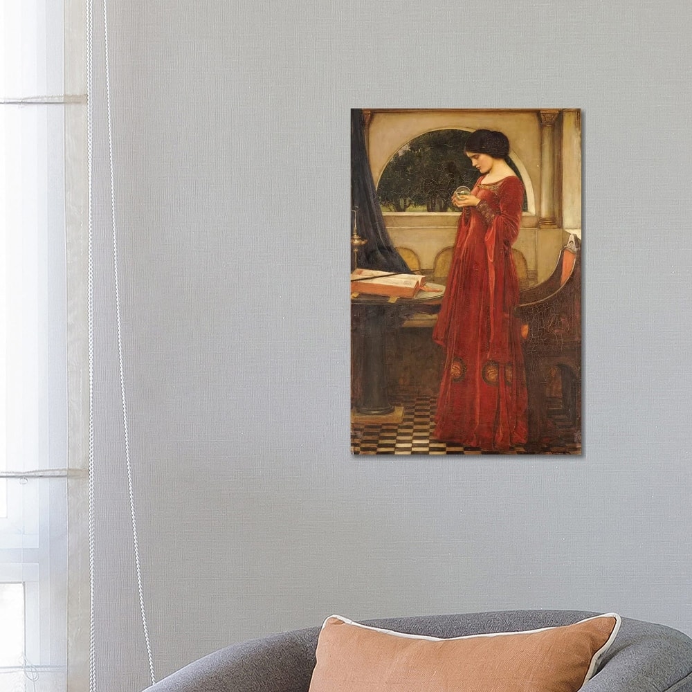 iCanvas "The Crystal Ball, 1902" by John William Waterhouse Canvas Print