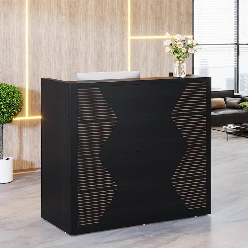 47 Inches Reception Front Desk with Counter