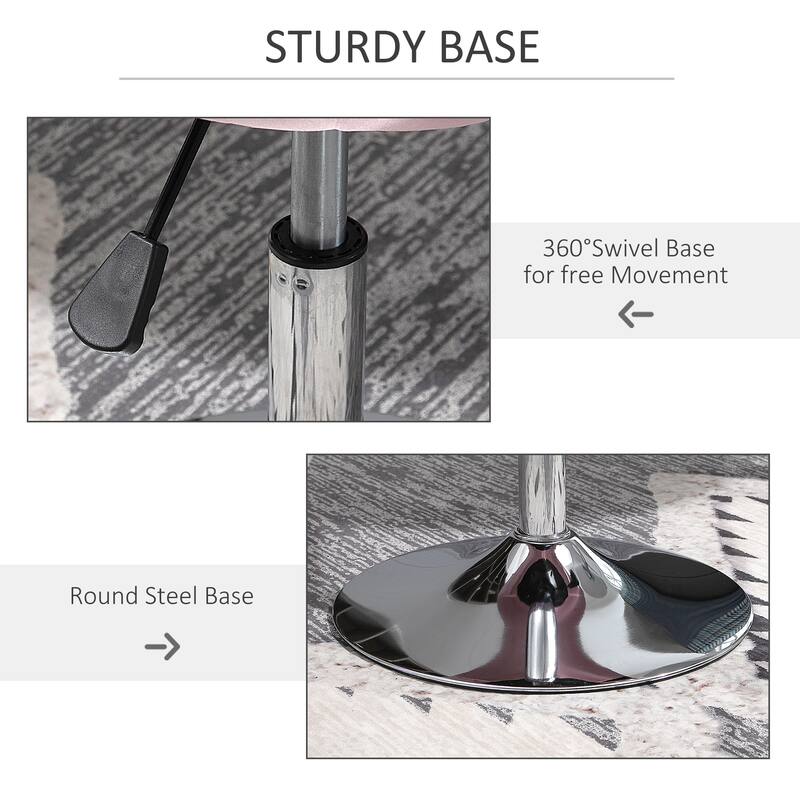 Pink 26" Swivel Tufted Accent Chair with Chrome Frame