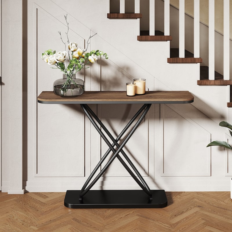 47.4" Industrial Console Table for Entryway Sofa Table - 47.4"L x 14"W x 32.8"H