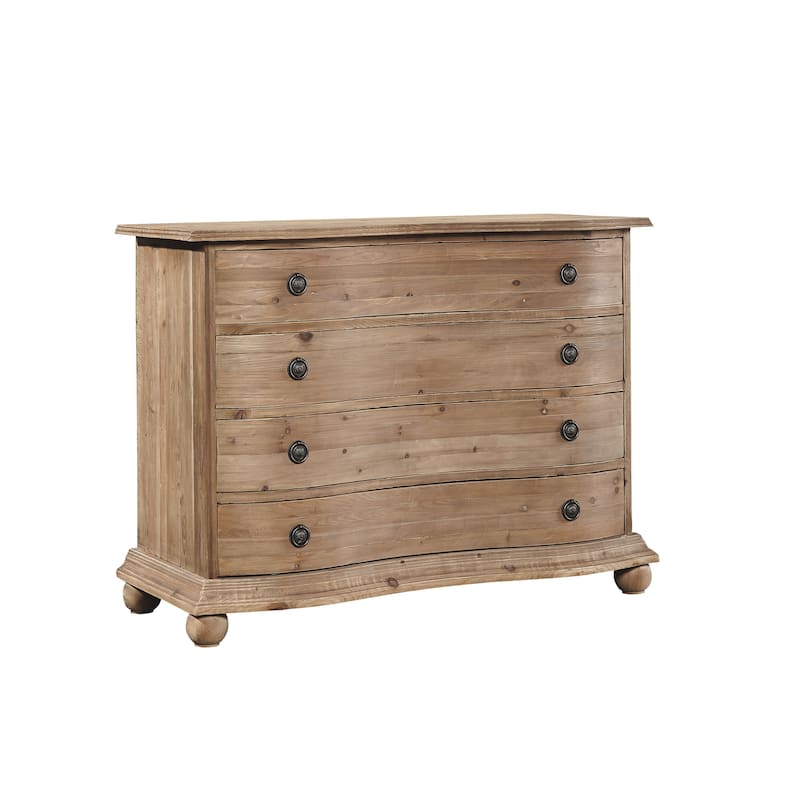 Palm Harbor 49-inch Reclaimed Pine Bowfront Chest of Drawers - Natural Finish
