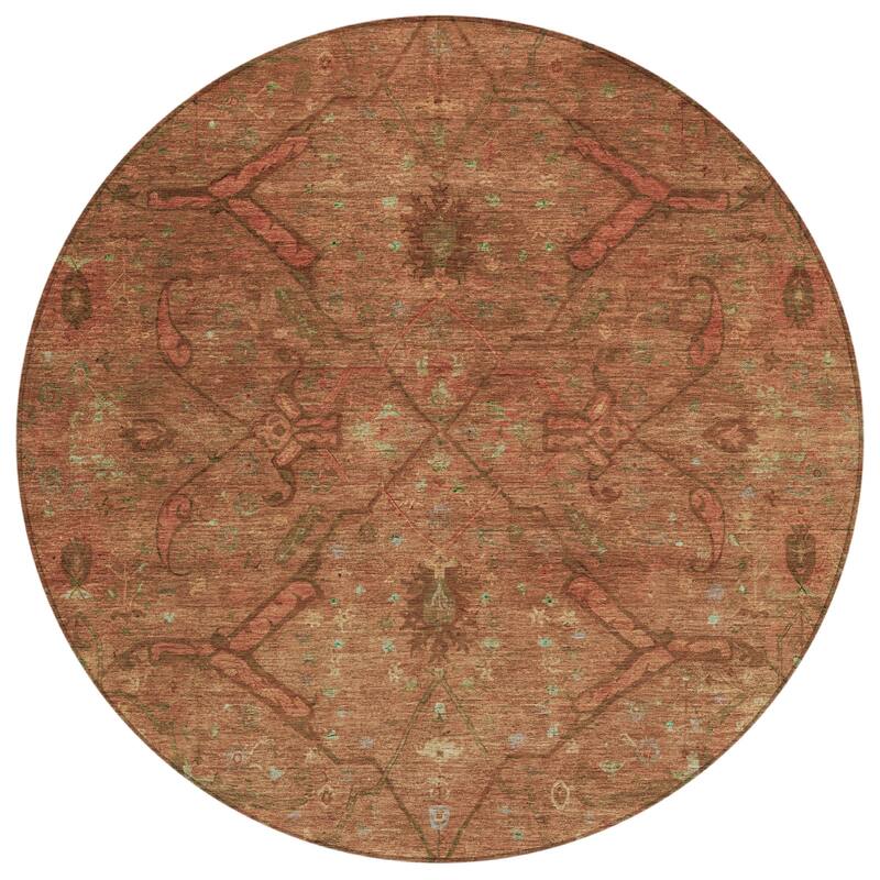 Machine Washable Indoor/ Outdoor Boho Global Chantille Rug