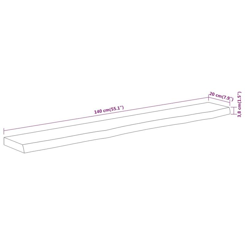 vidaXL Wall Shelf Natural Solid Acacia Wood Durable