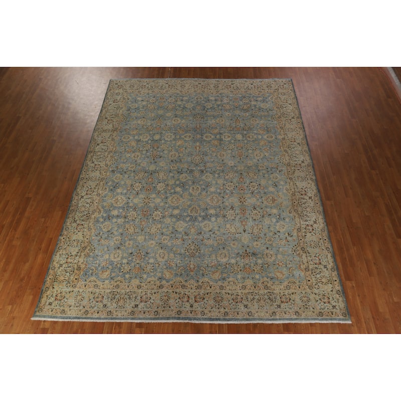 Vegetable Dye Sultanabad Persian Area Antique Rug Handmade Wool Carpet - 9'6" x 12'8"
