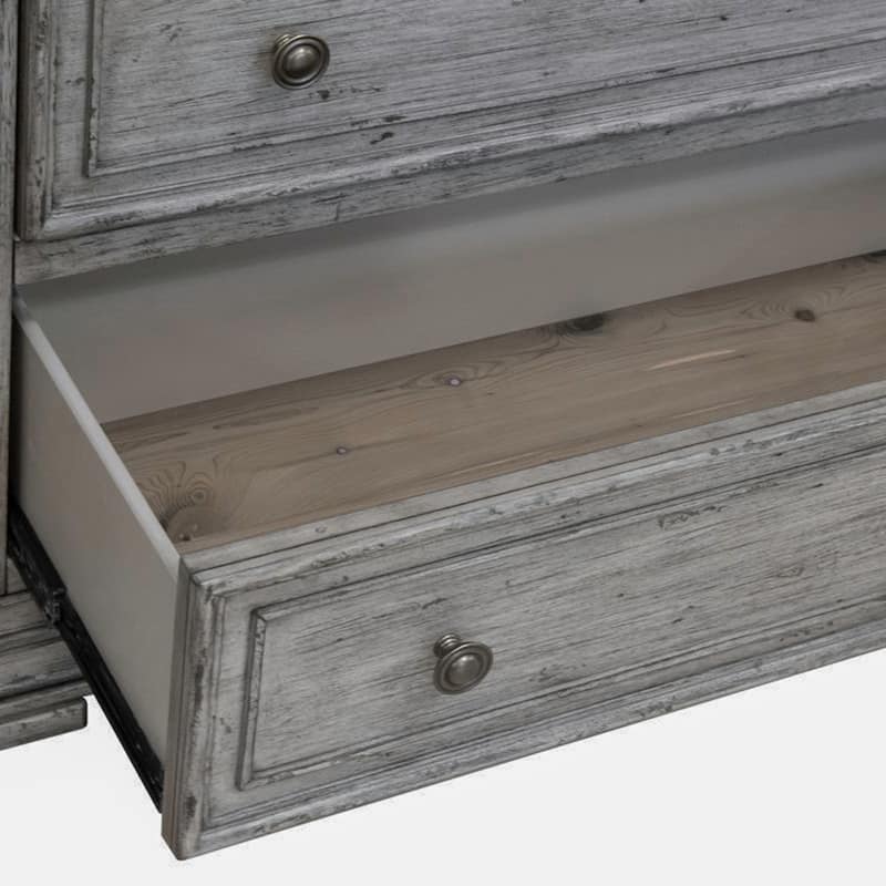 Liberty Furniture Big Valley Graystone Panel Bed, Dresser & Mirror, Chest - King or Queen