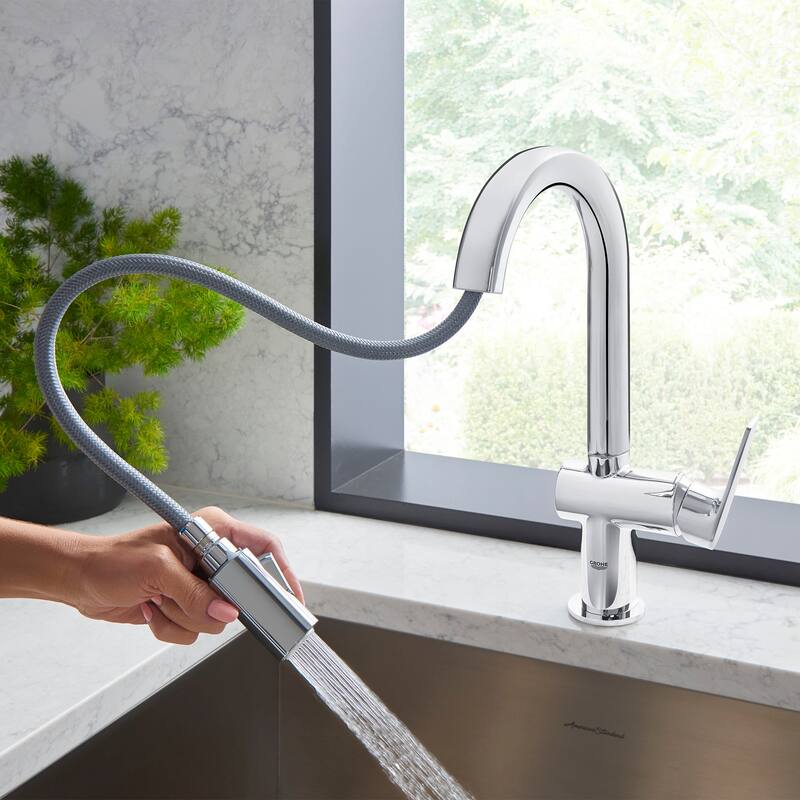 Grohe Defined 1.75 GPM Single Hole Pull Down Bar Faucet with SilkMove
