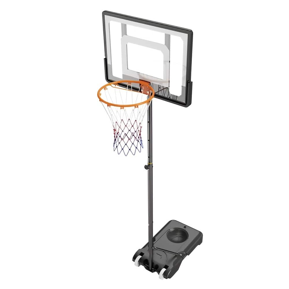 Adjustable Basketball Hoop System with Base & Wheels for Outdoor Use