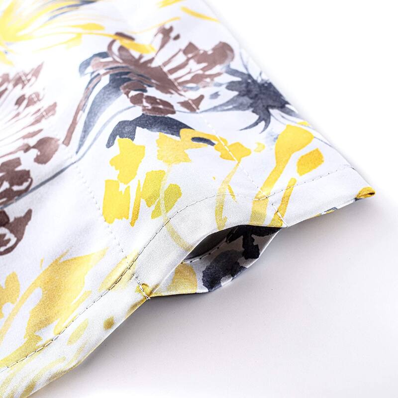 DriftAway Acacia Floral Blossom Watercolor Printed 100 Percent Blackout Thermal Insulated Window Curtain Valance
