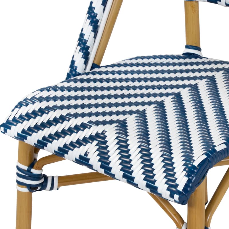 Irene French Chevron Wicker Patio Dining Chairs by Furniture of America