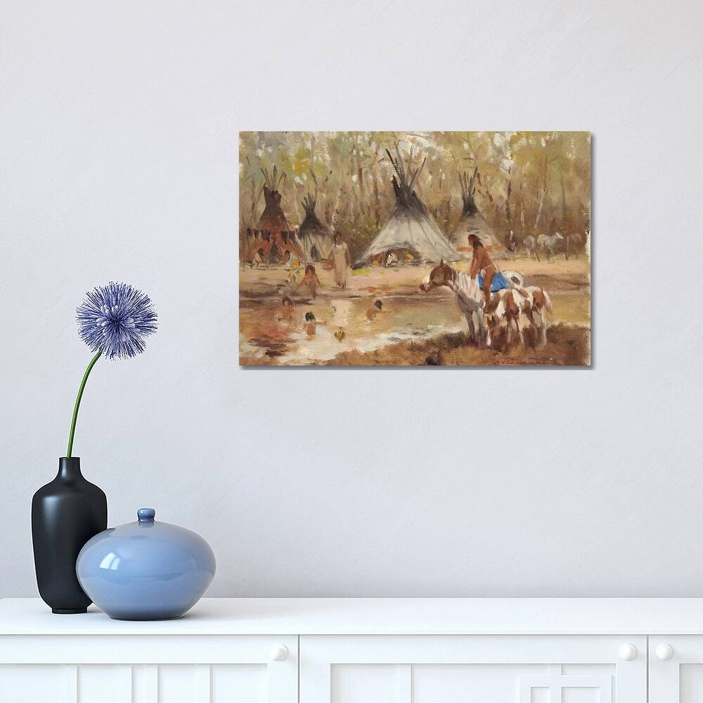 iCanvas "Sioux Camp" by Ernest Chiriacka Canvas Print