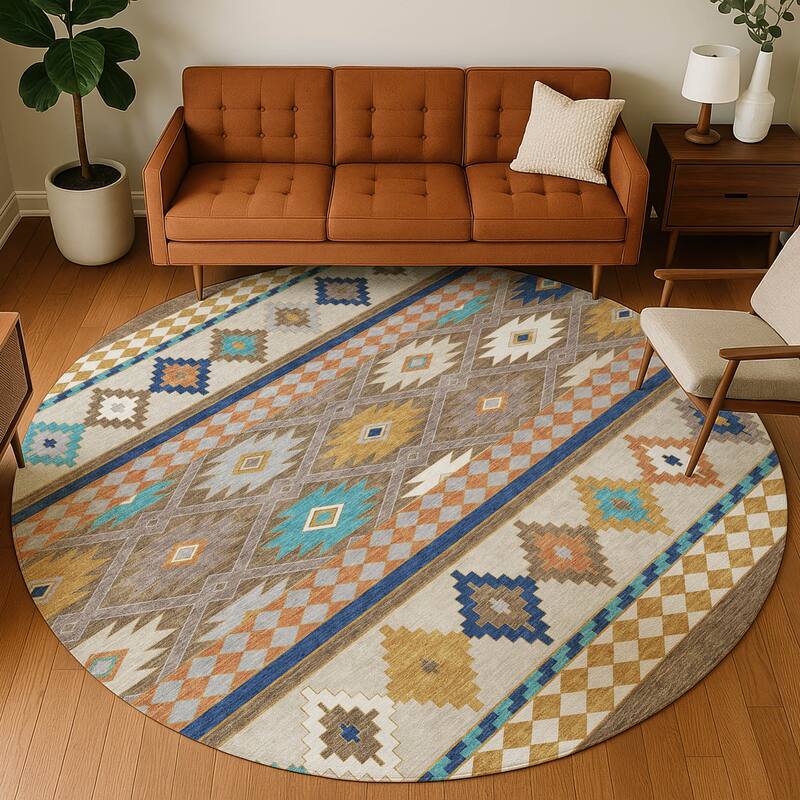 Machine Washable Indoor/ Outdoor Global Clemente Chantille Rug