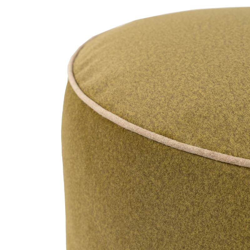 Qiviut Green Foot Pouf