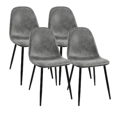 Grey Dining Chairs Set of 4, Dining Room Upholstered Side Dining Chair